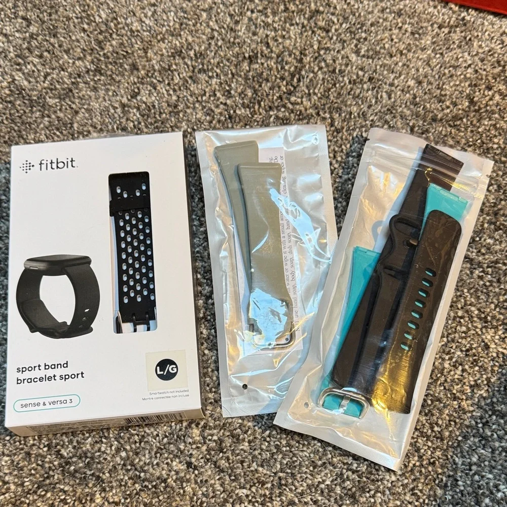 Fitbit Sport Band for Sense & Versa 3 - Black and Teal